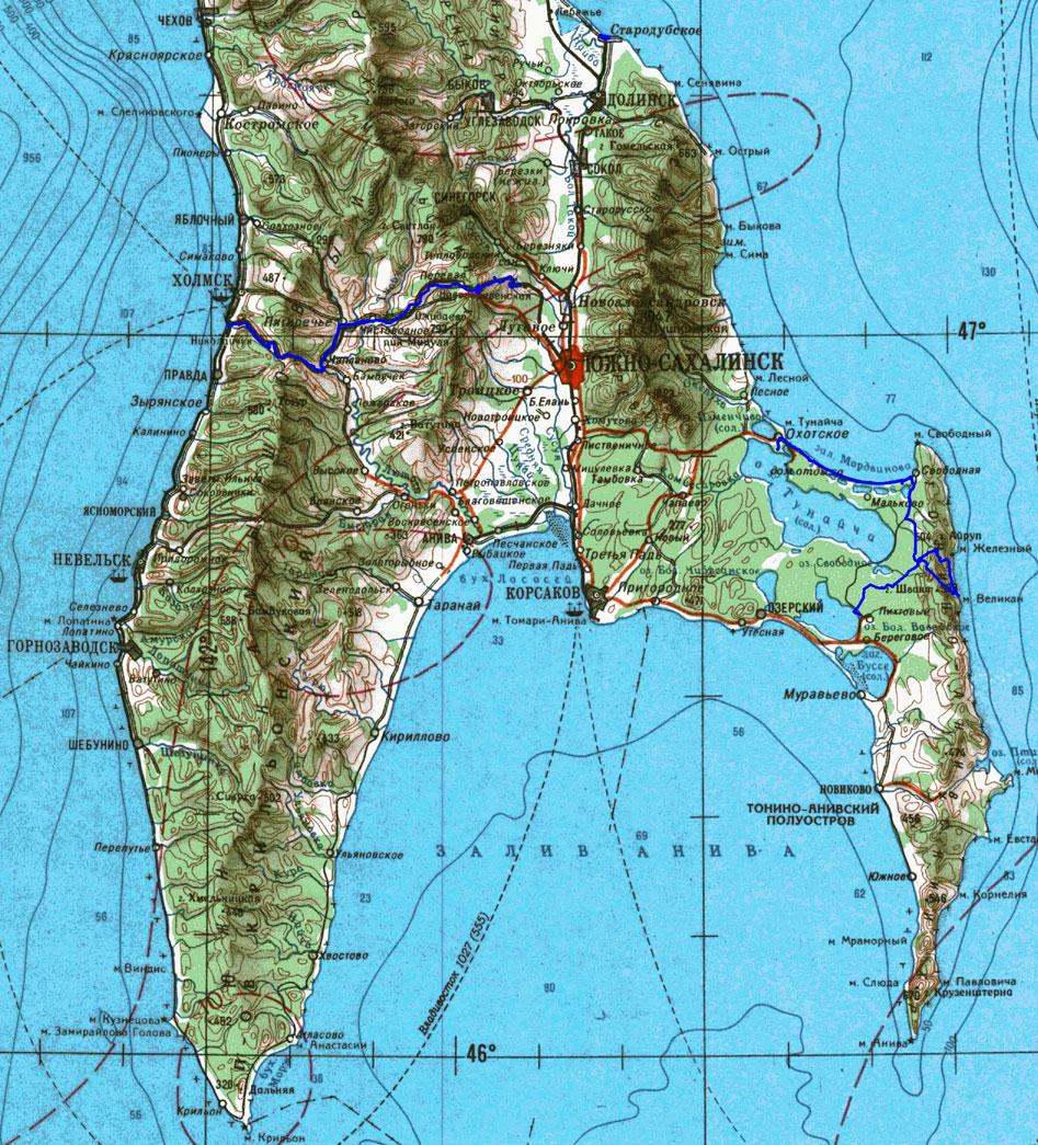萨哈林岛地图图片