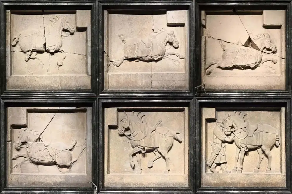 六骏是李世民在唐朝建立前先后骑过的战马,分别名为「拳毛騧」「什伐