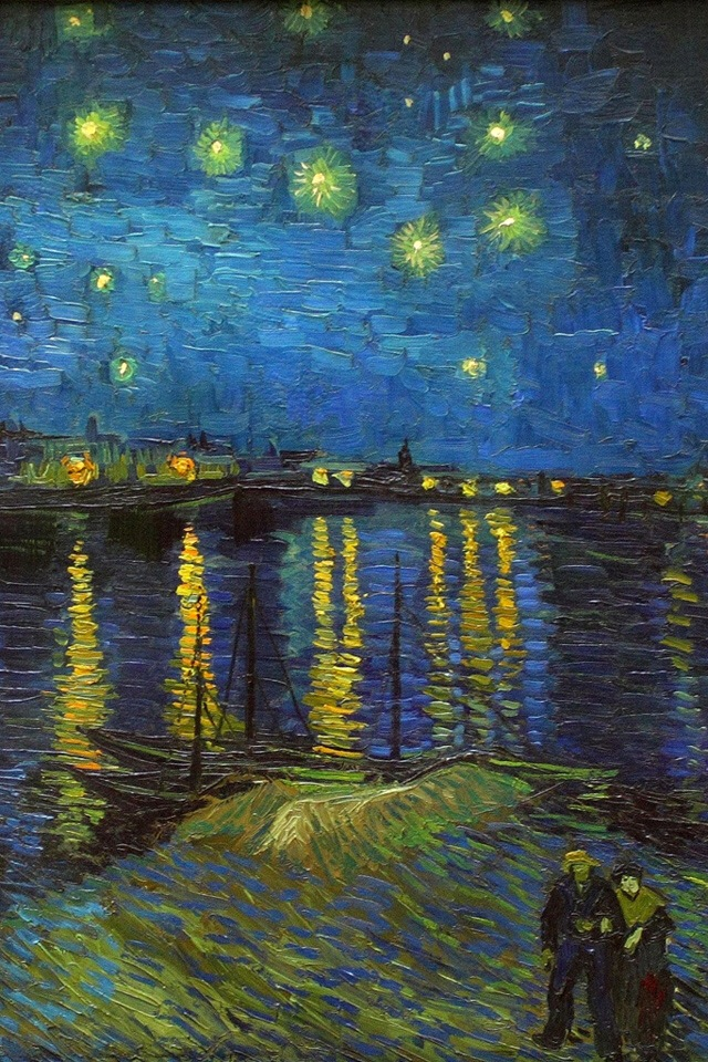 有没有人有梵高的画星夜的高清版最好来个竖屏的那种我想做个壁纸