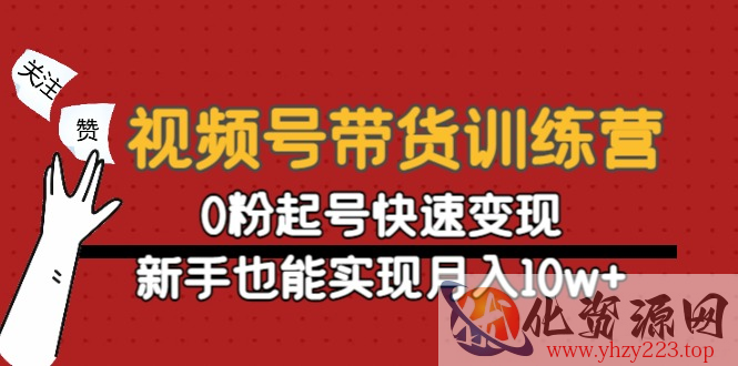 视频号带货训练营：0粉起号快速变现，新手也能实现月入10w+插图