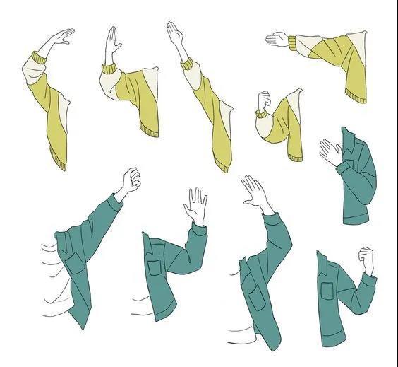 绘画素材细节满满的袖子素材参考