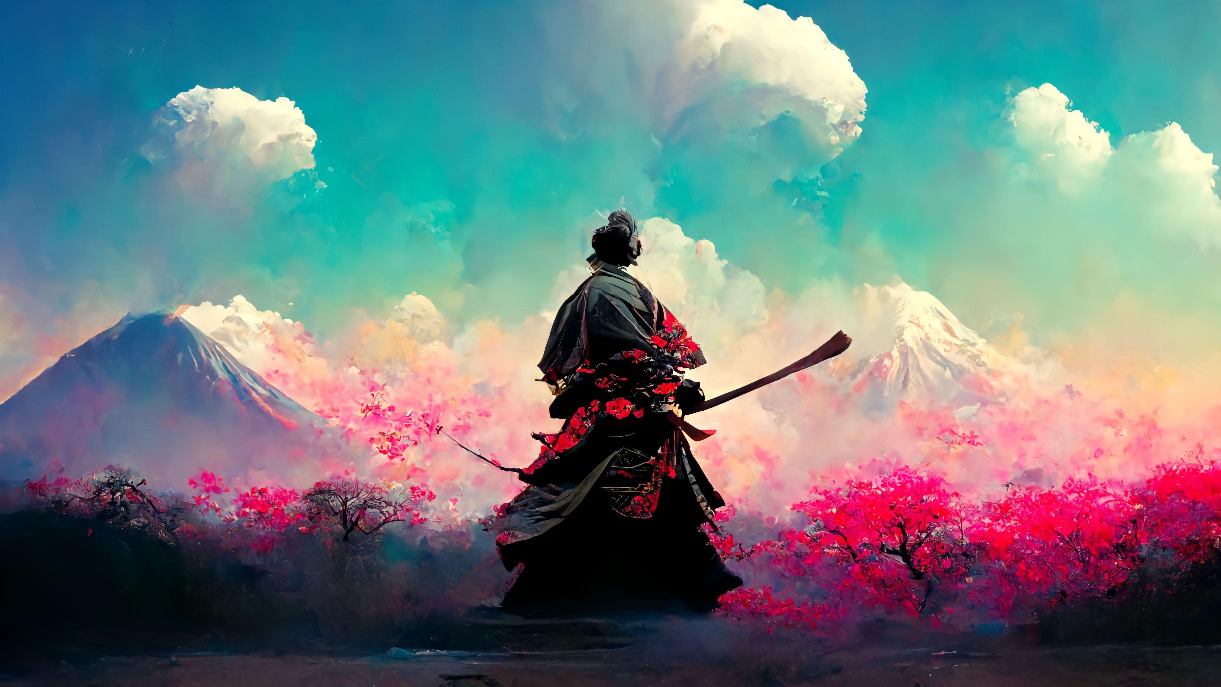 有没有日本武士的高清壁纸啊,最好是穿铠甲的?