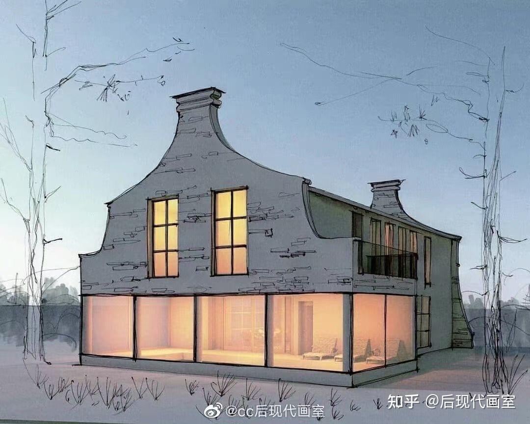 结合模型的马克笔夜间光感表现. / ©️andreyprindyksketch - 知乎