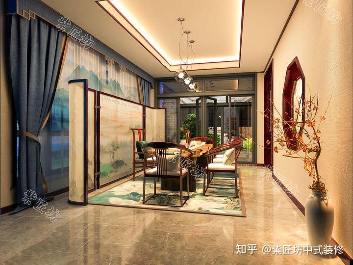石家庄别墅装修丨600㎡中式大宅,诠释优雅高级的中式意境! - 知乎
