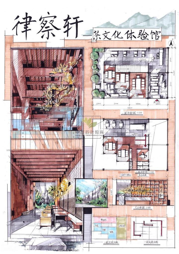 室内餐厅快题这么画