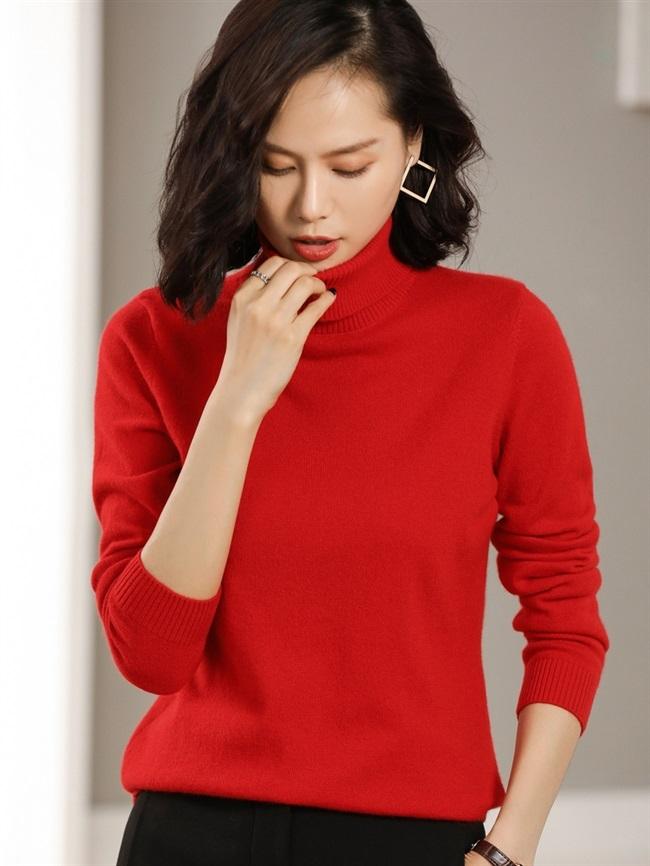 羊绒衫-高级定制-之2022秋冬通勤百搭宽松休闲均码100羊绒衫女式高领两翻领羊绒毛衣 - 知乎