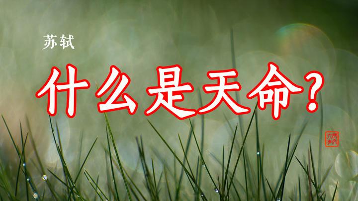 苏轼：什么是天命？你的天命是什么？ - 知乎