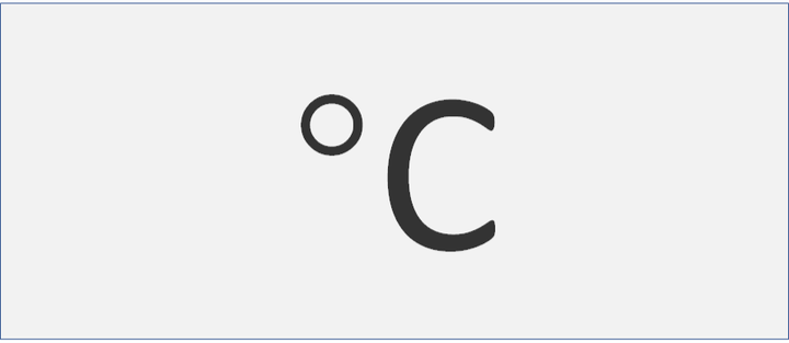英文攝氏度°c符號的正確輸入方法