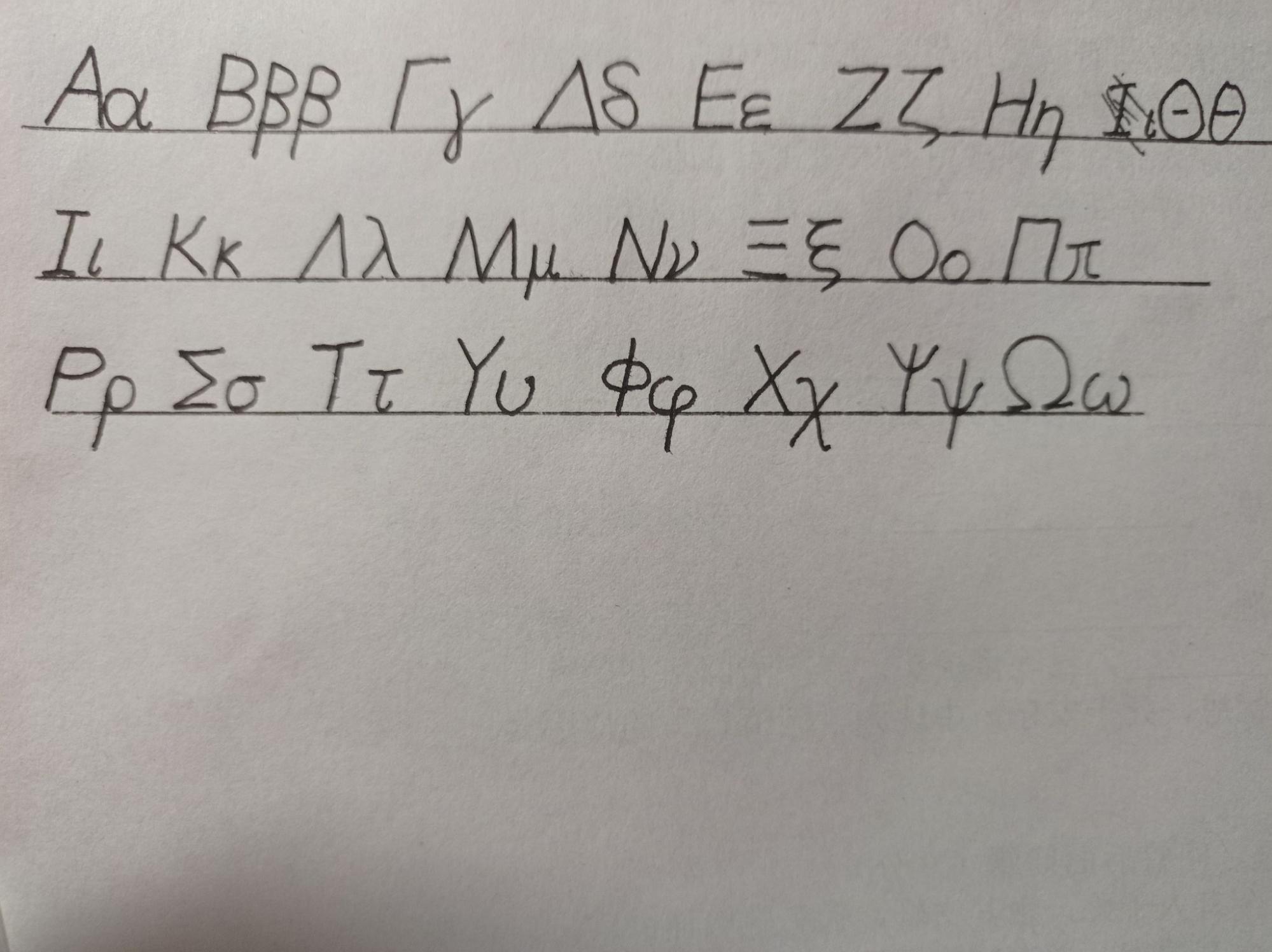 高等数学中的希腊字母你们都是如何书写的? 