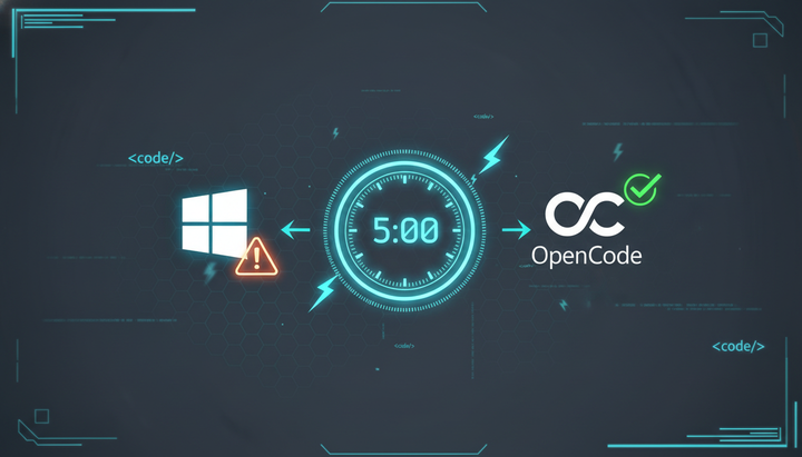 5 分钟装好 OpenCode，window用户需要的避坑指南 - 知乎