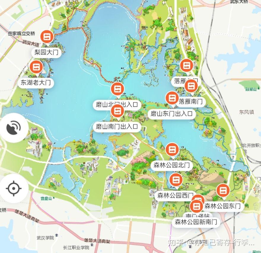武汉东湖听涛景区地图图片