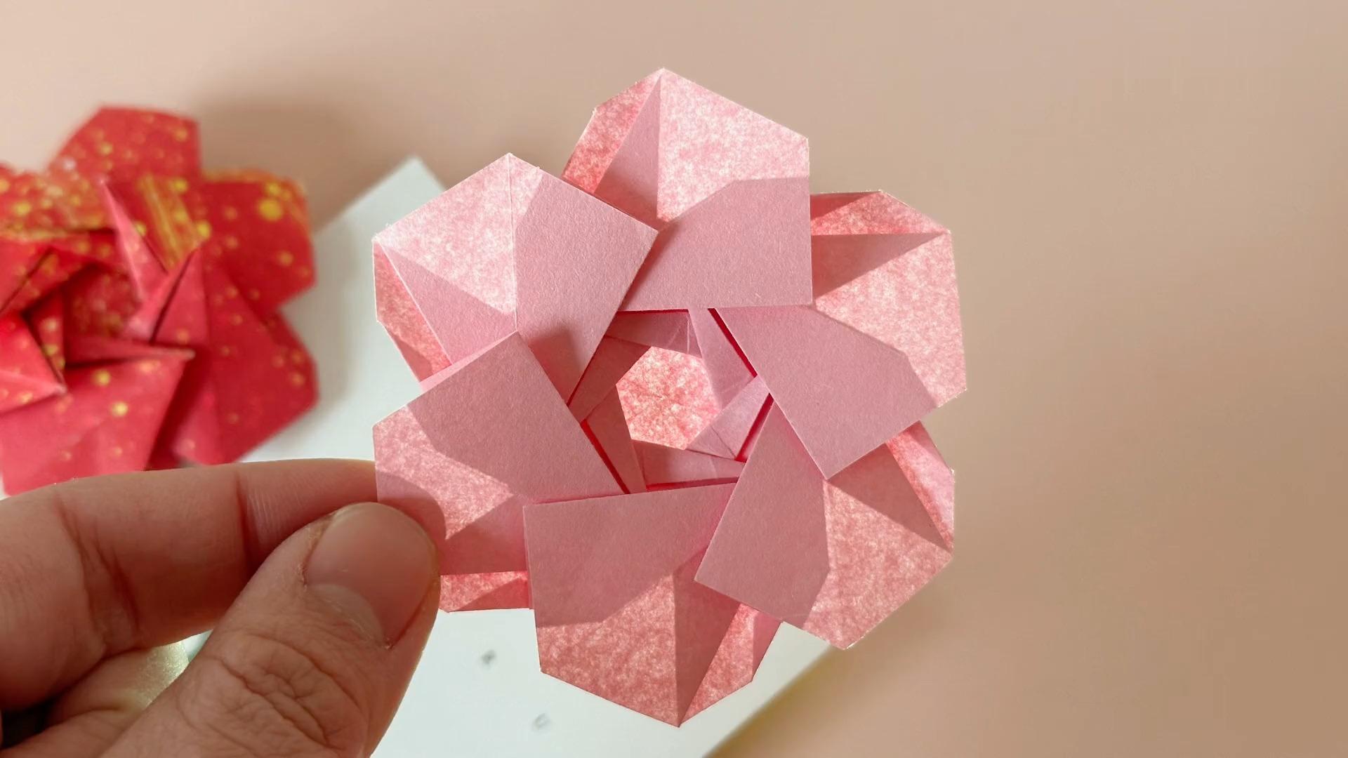 有什么简单的山茶花折纸方法? - 知乎