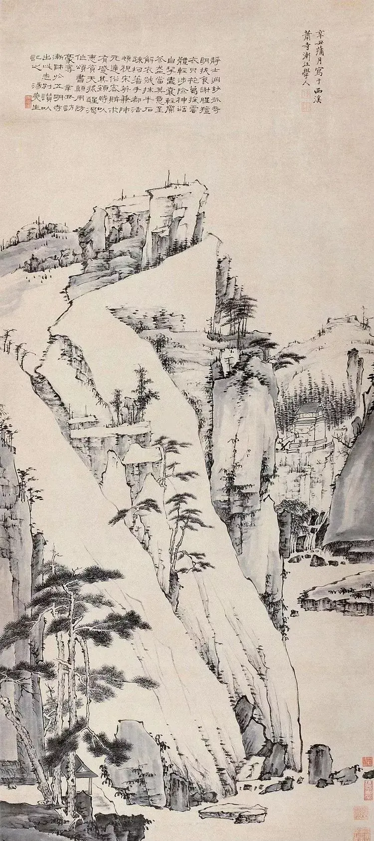 渐江的山水画蕴含古今鲜见的奇特之美 - 知乎