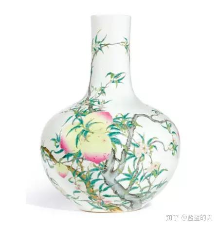 中國 清時代 粉彩桃形水滴 大清嘉慶年製銘 清粉