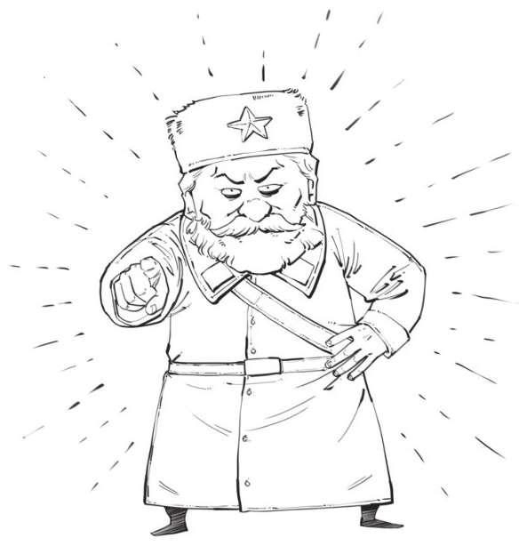 苏联军官简笔画图片
