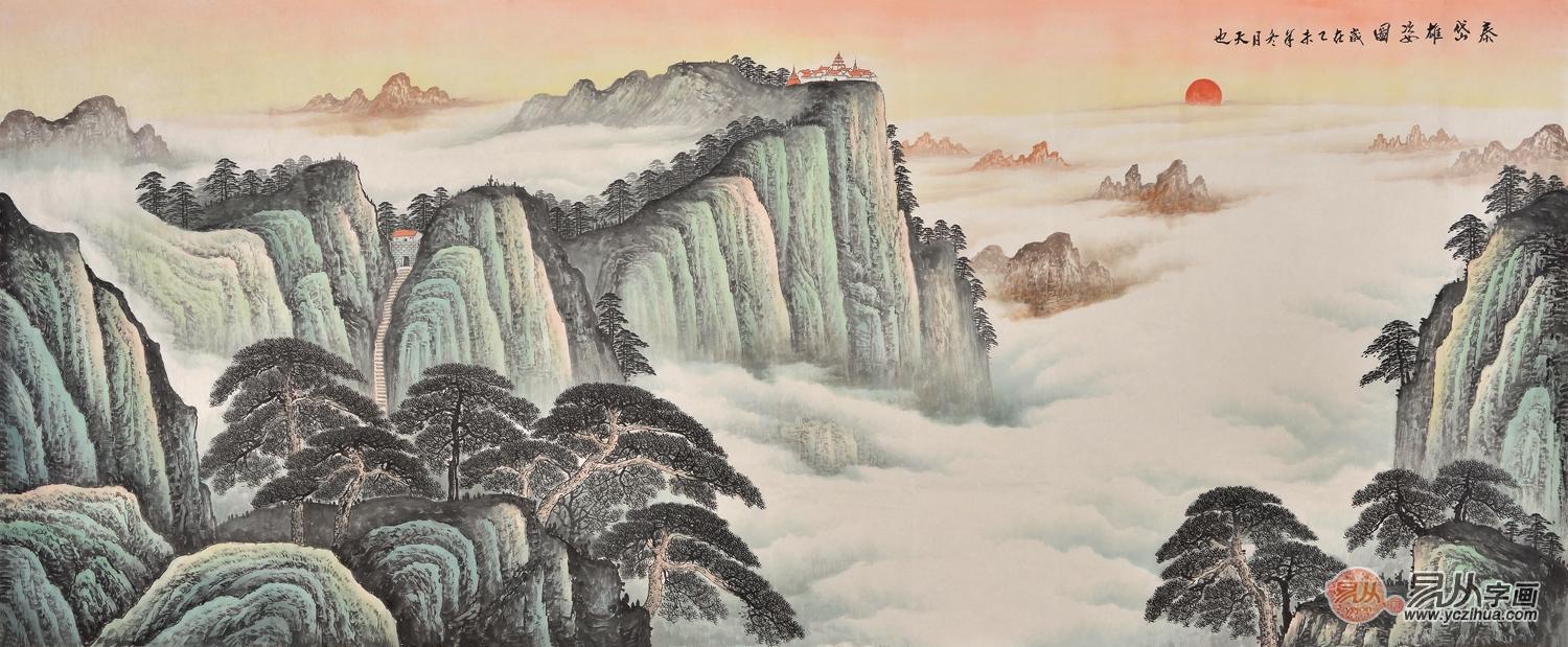 中式客厅装饰画精品盘点,国画山水古韵悠扬墨色香 - 知乎