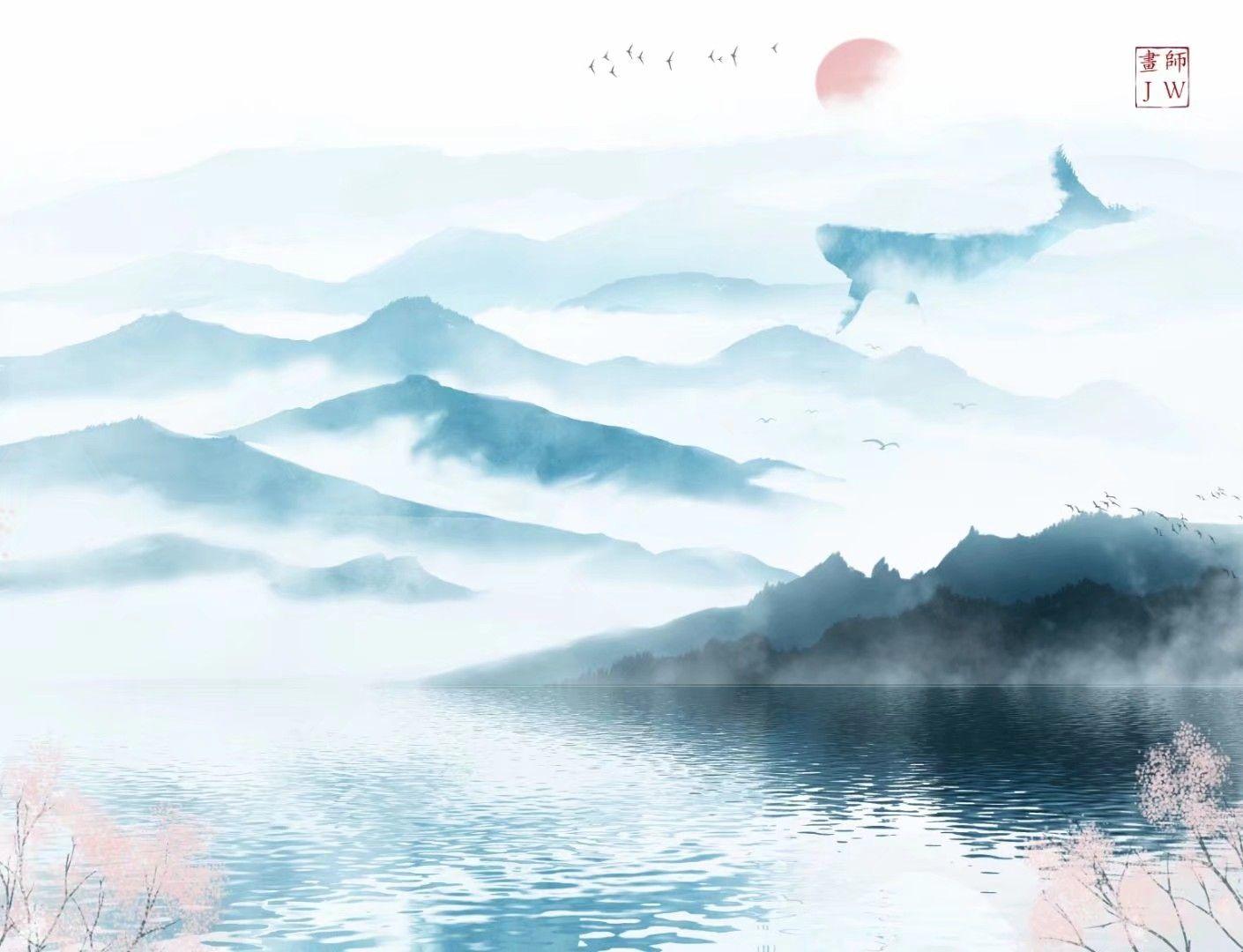 有哪些横构图的简约古风背景图