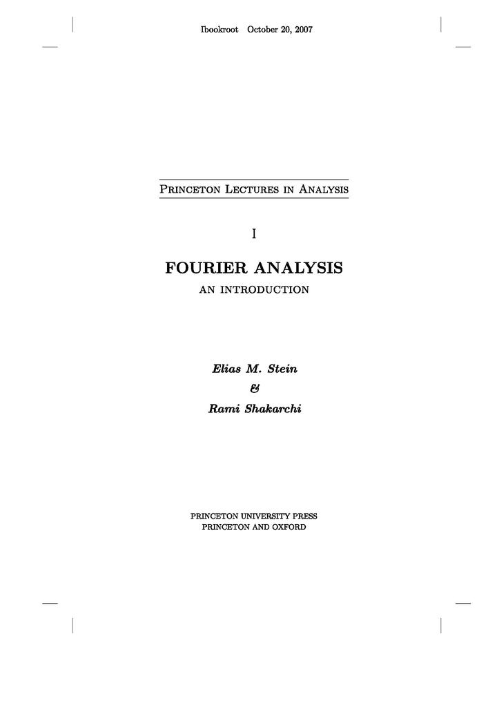 Fourier Analysis （傅立叶分析导论）笔记（4） - 知乎