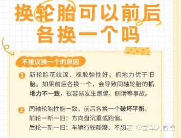 换轮胎别踩坑!前后各换一个真不行 - 知乎