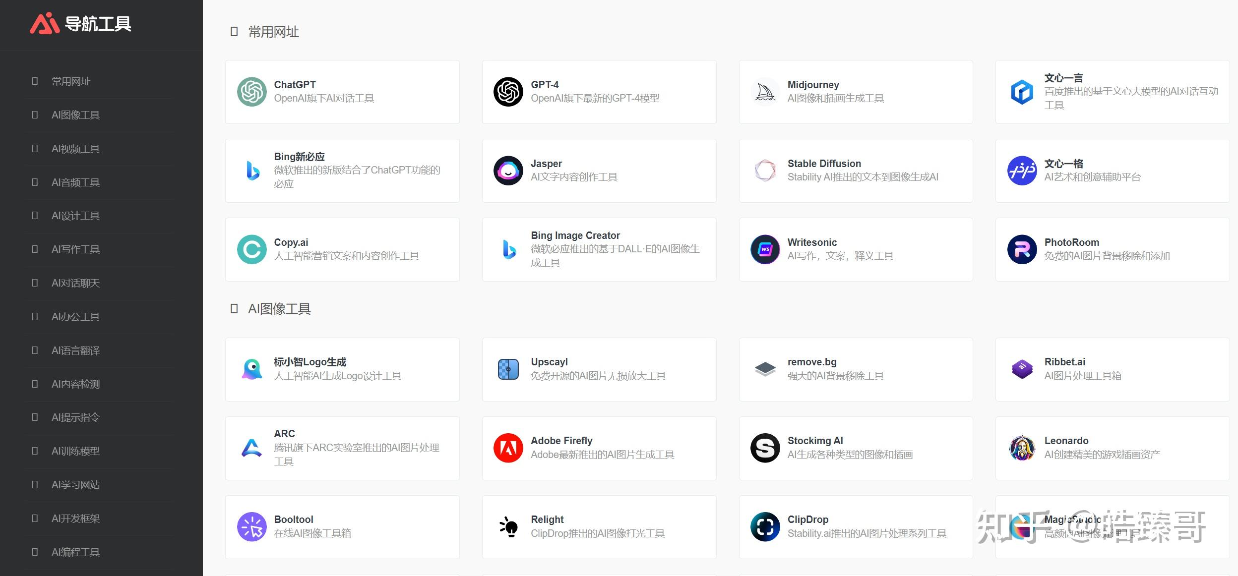 AI工具导航：国内与国外AI工具集合推荐 - 知乎