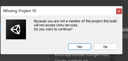 Unity 打包警告warning：Missing Project ID和Unable To Access Unityservices ...