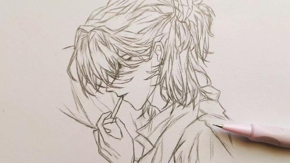动漫男生侧脸这样画太简单了