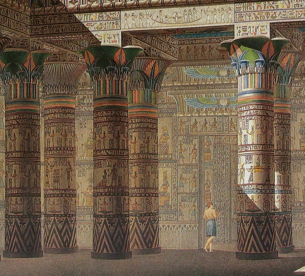 古埃及墓穴是金字塔那么古埃及活人住的建筑如王宫是什么样子呢