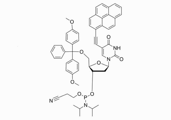 Pyrene dU phosphoramidite芘亚磷酰胺:用于合成含芘荧光探针的寡核苷酸的标准亚磷酰胺 - 知乎