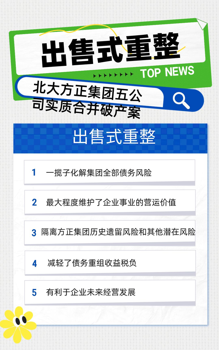 何为出售式重整？可一揽子化解债务风险吗？最高法典型案例：北大方正集团有限公司等五家公司实质合并重整案 - 知乎