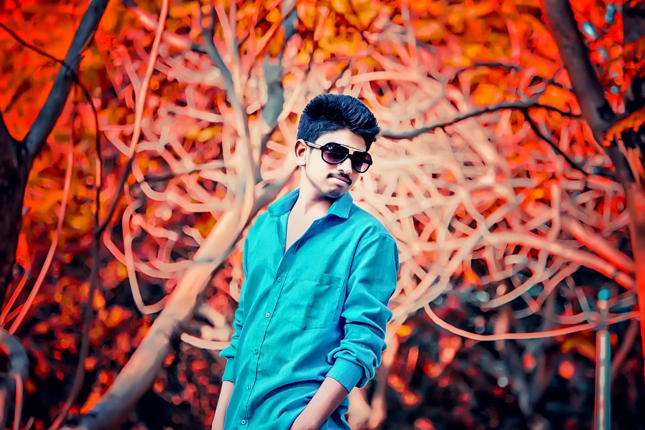 秋风中的树叶舞蹈