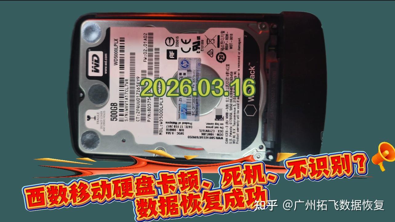 西数移动硬盘卡顿、死机、不识别?专业数据恢复全程案例解析