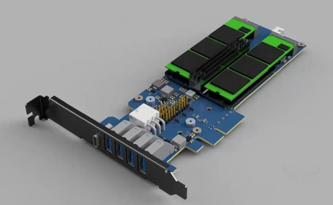 B650南桥拓展卡?PCIE4.0*4上行带宽4个M.2+10个USB超级拓展卡