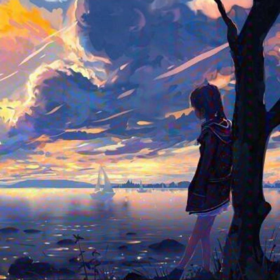 有没有风景与人物融合在一起的好看的动漫头像? - 知乎