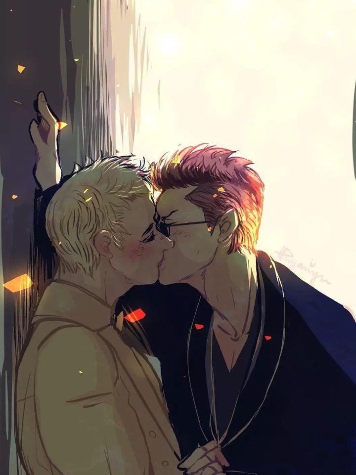 求英剧好兆头里克劳利和拉斐尔的情头或者自己截图的也可谢谢