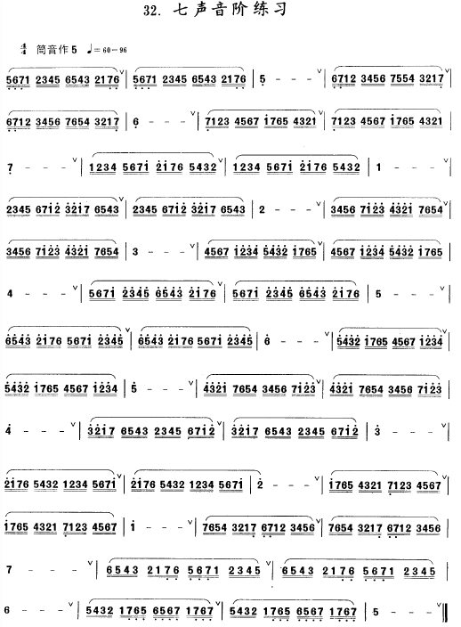我现在能吹响洞箫了也能吹7个音节教练我想学天行九歌霍尊唱的乐谱