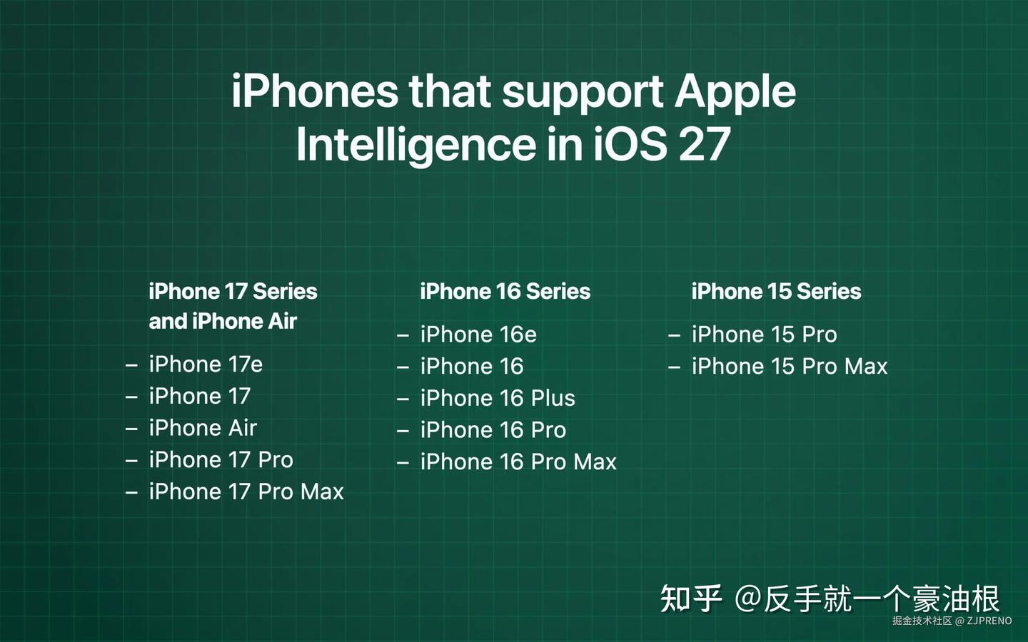iOS 27 完整兼容清单 iOS 27 完整兼容清单