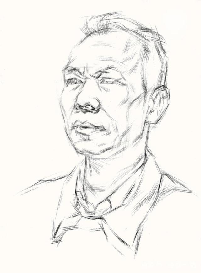 这张素描人头像还有什么问题吗