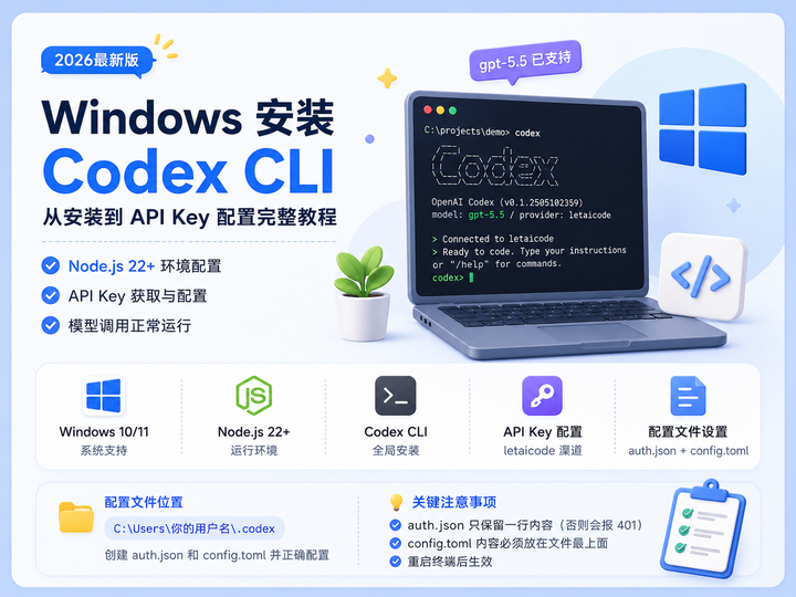 Windows 安装 Codex CLI 教程：API Key 配置到模型调用完整流程 - 知乎