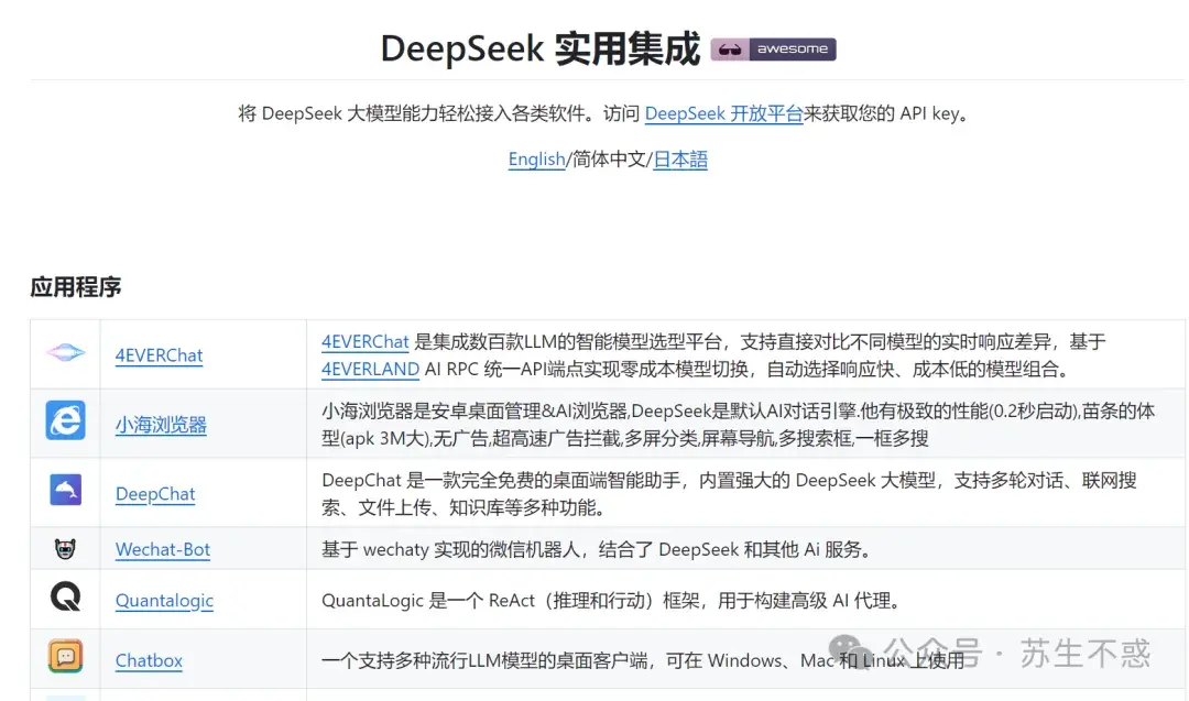DeepSeek 官方又整活了,超100个接入DeepSeek应用 - 知乎