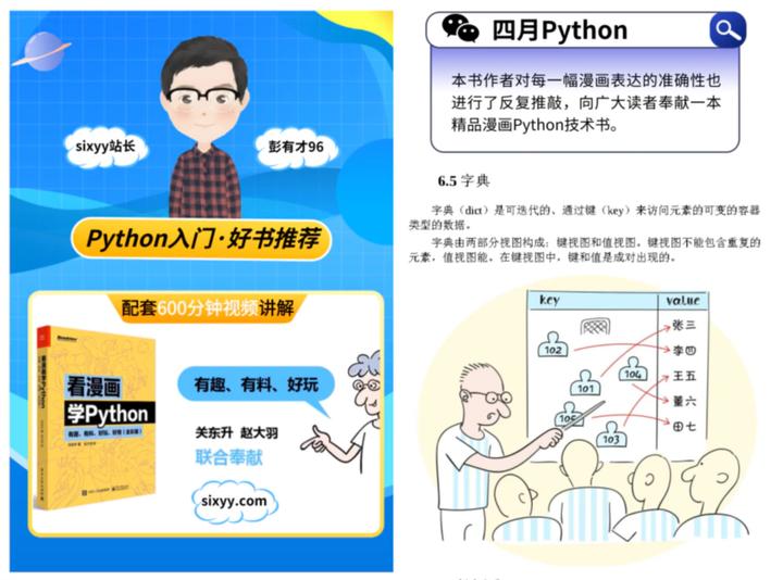看漫画学Python:495页全彩电子书+600分钟配套视频 - 知乎