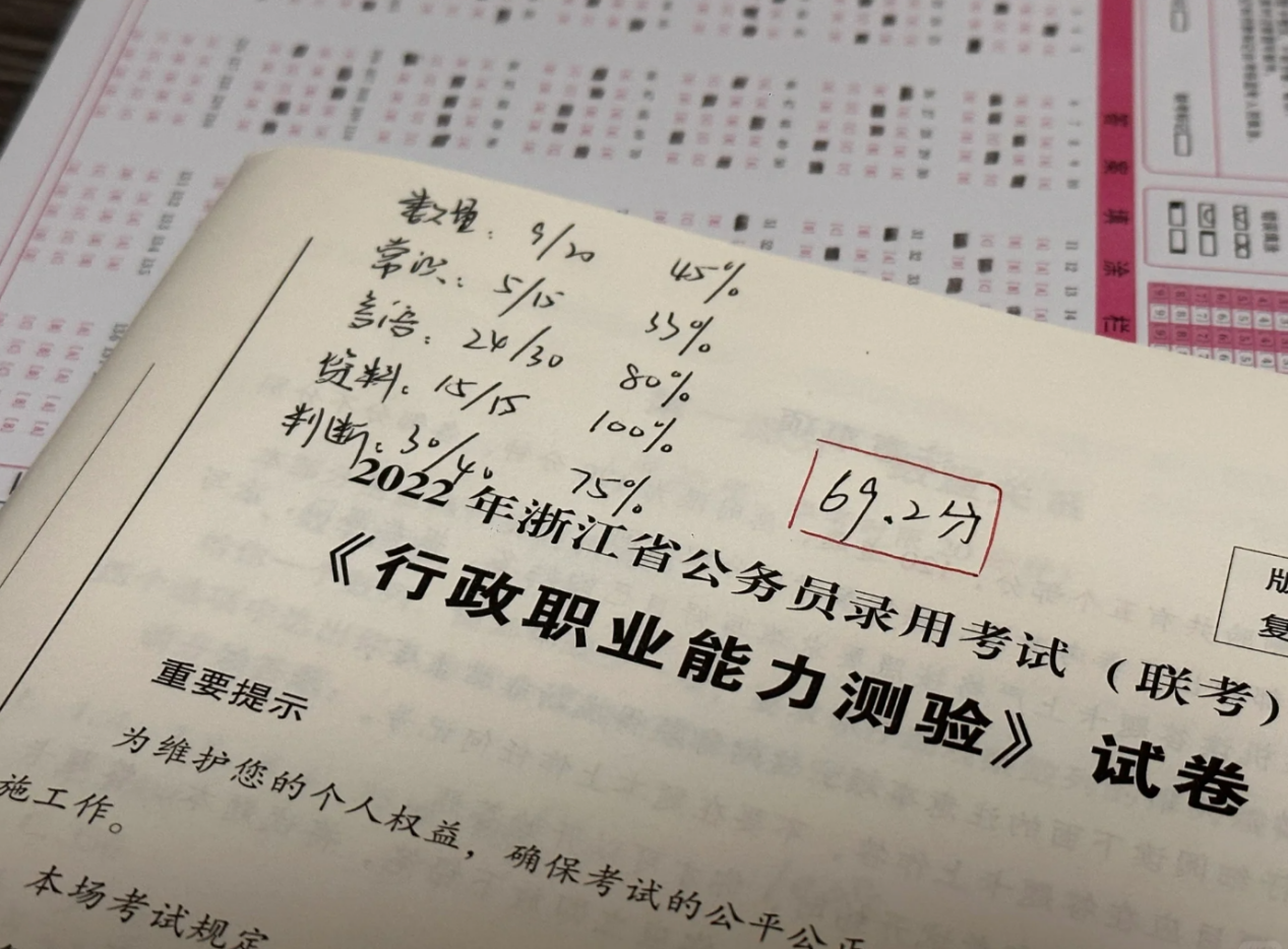 浙江省考行测分值大致如何分布？ - 知乎