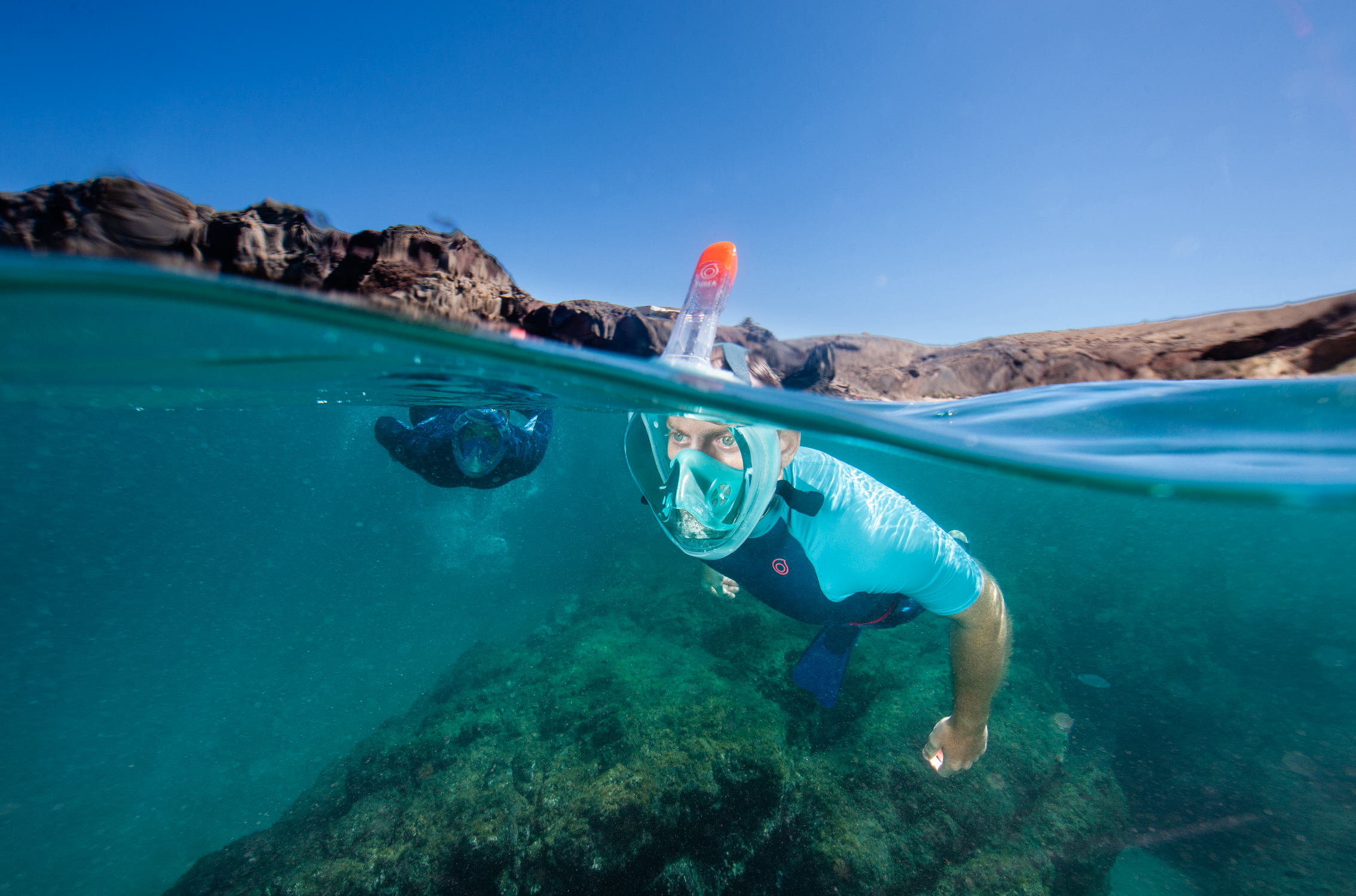 迪卡侬全干式浮潜面罩