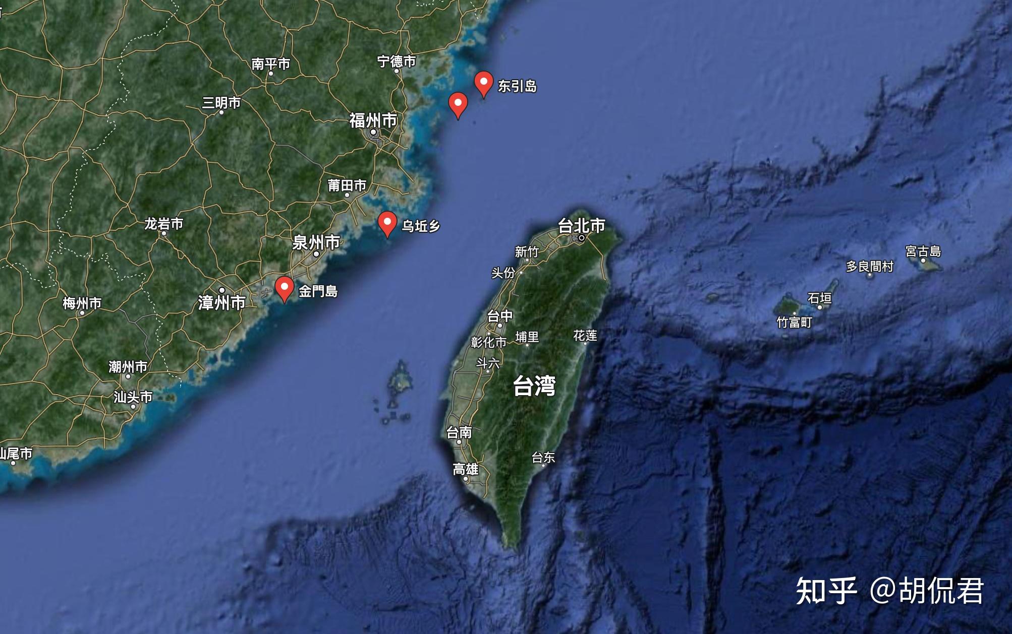 东部战区位台湾海峡,台岛北部南部东部及金门岛,马祖岛,乌丘屿,东引岛