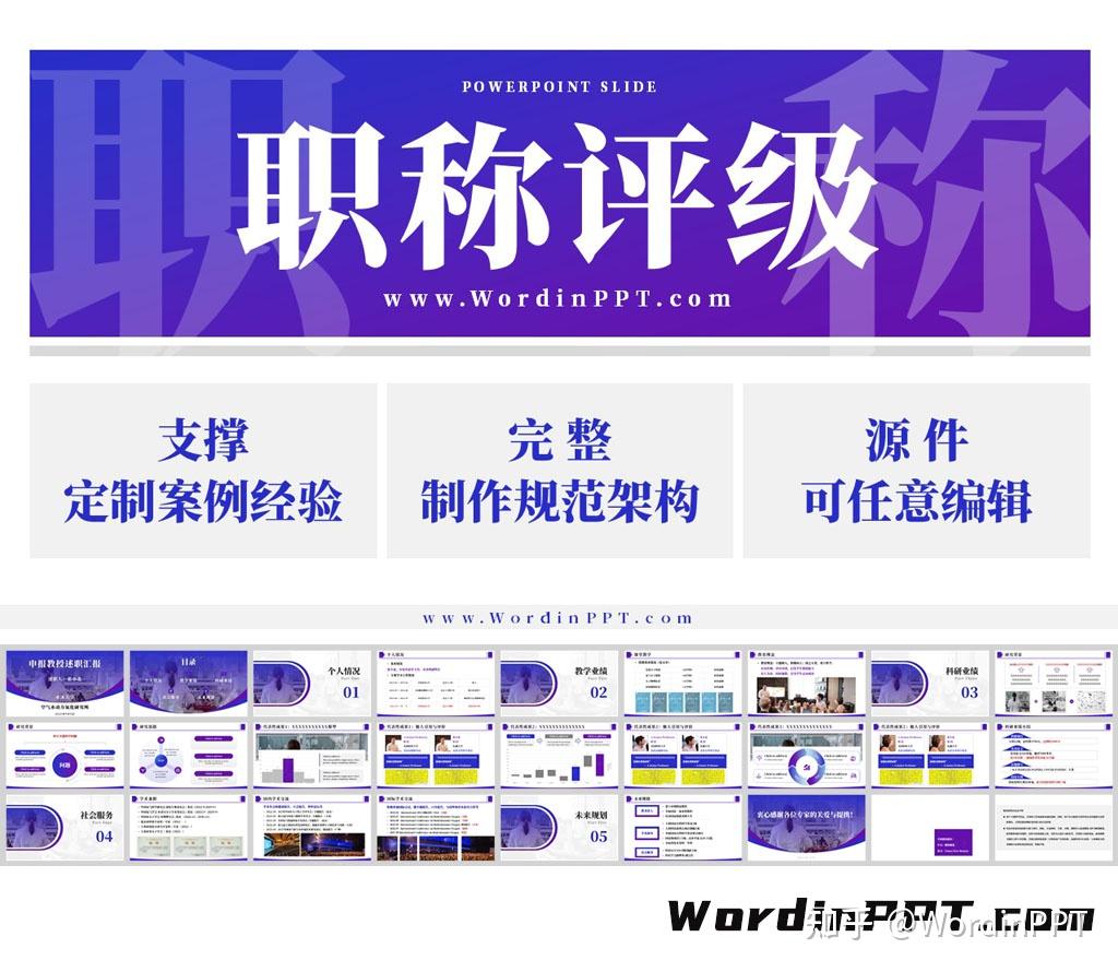副教授职称申报答辩PPT模板 - 知乎