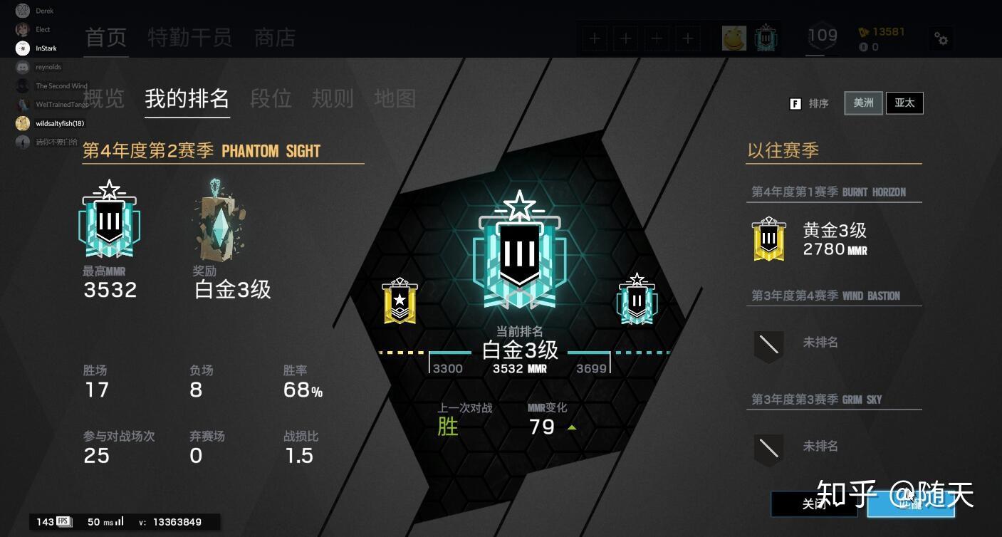 如果让一个《彩虹六号》黄金段位玩家持续打钻石局,黄金段位的玩家