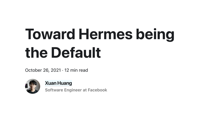 在Hermes 成为React Native 默认JS 引擎的路上- 知乎