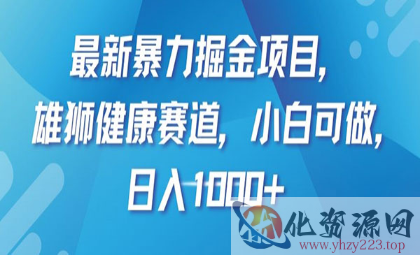 《健康暴力掘金项目》小白可做，日入1000+_wwz