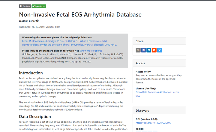 nifeadb, Non-Invasive Fetal ECG Arrhythmia Database无创胎儿心电图心律失常数据库 - 知乎