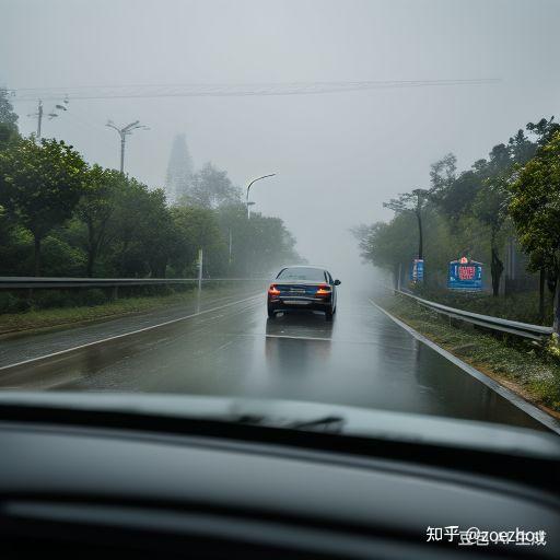 下雨天开车真实图片