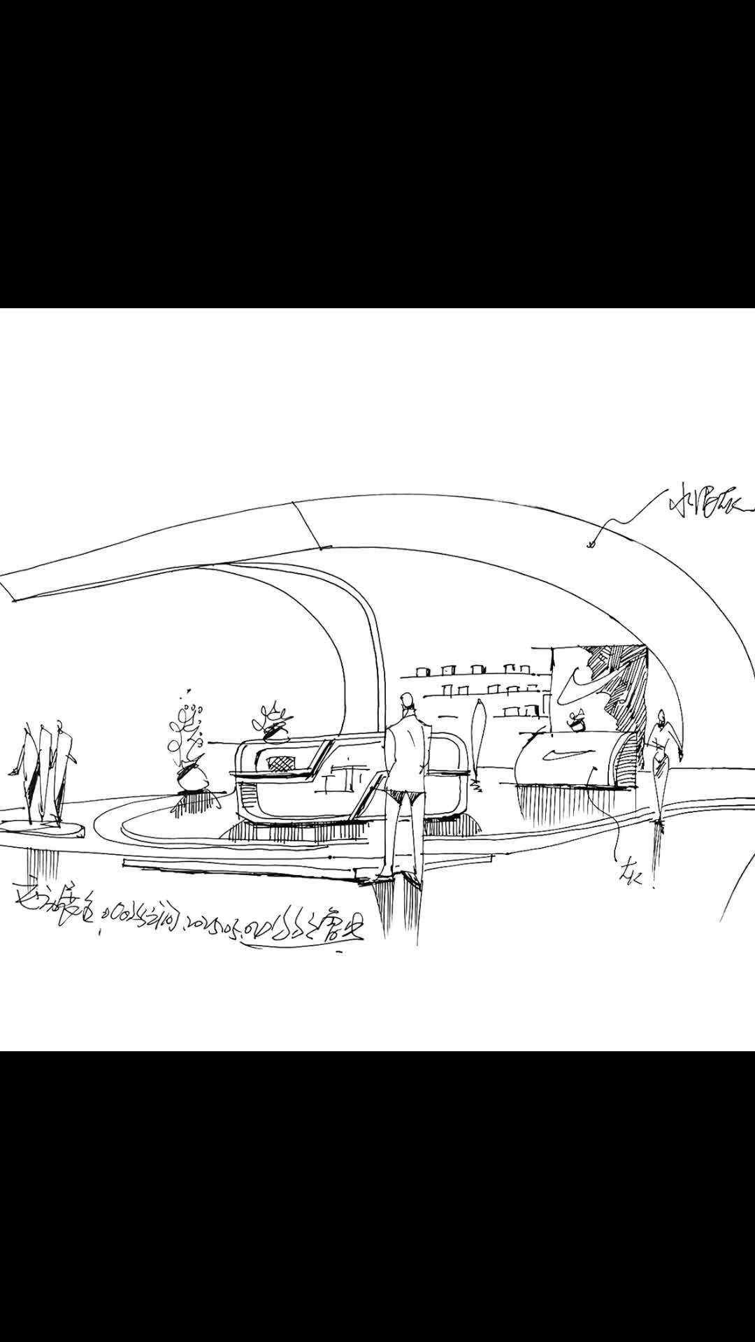 运动展台,手绘打卡